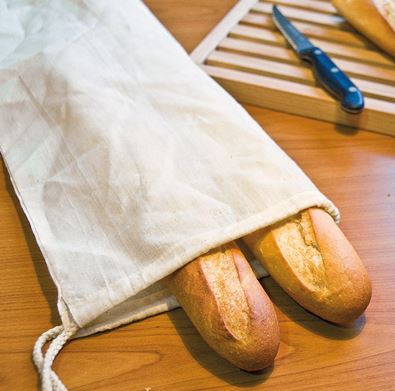 Natural Bread Bag, Drawstring Bag